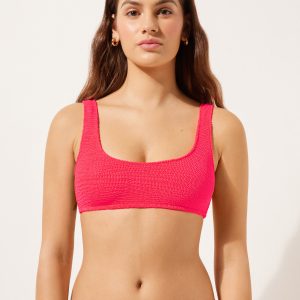Tank-Style Swimsuit Top Crinkle Waves